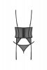 Obsessive Gorset i tanga Euridia czarny